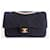 Timeless Chanel klassische Jersey-Tasche Schwarz Leinwand  ref.564517