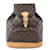 Louis Vuitton Montsouris MM-Rucksack aus Segeltuch mit Monogramm Braun Leder  ref.564553
