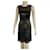 Diane Von Furstenberg DvF Black and Gold Floral Scalloped Lace Nisha Mini Dress Golden  ref.564598