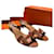Hermès Sandales sling back 70 en cuir marron  ref.564608