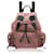 Burberry Mittlere Rucksack-Rucksacktasche aus Nylon und Leder Pink  ref.565210
