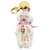 Prada Scimmia bianca con portachiavi in cristallo rosa Bianco  ref.565495