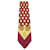 Versace Gravata de seda com estampa bordô/amarelo  ref.565512