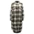 Isabel Marant Etoile Checked Gabrion Coat in Cream Wool White  ref.565526