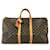 Louis Vuitton Keepall 55 Bandouliere Monogramm Leinwand Braun Leder  ref.565585