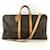 Louis Vuitton Keepall 55 Tela do monograma de Bandouliere Marrom Couro  ref.565589