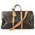Louis Vuitton Keepall 55 Tela monogramma Bandouliere Marrone Pelle  ref.565592