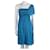 Philosophy Di Alberta Ferretti Vestido um ombro de seda drapeado Azul  ref.565770