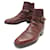 JM WESTON SHOES JODHPUR ANKLE BOOTS 722 41.5 7.5SHARK LEATHER BOOTS SHOES Dark red  ref.566210