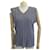 Hermès NEW HERMES TOP V-NECK SLEEVELESS SIZE 38 M IN BLUE COTTON BLUE NEW TOP  ref.566285