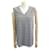 Hermès NEW HERMES V-NECK SLEEVELESS TOP 46 XL IN BLUE AND GREEN COTTON BLUE NEW TOP  ref.566291