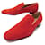 NEW CHRISTIAN LOUBOUTIN DANDELION MOCCASIN SHOES 41.5 SUEDE SHOES Red  ref.566316