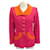 GIACCA VINTAGE YVES SAINT LAURENT RIVE TAGLIA SINISTRA 34 S GIACCA IN COTONE ROSA  ref.566347