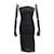 VINTAGE YVES SAINT LAURENT STRAPLESS DRESS M 38 BLACK SILK DRESS  ref.566359