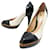 YVES SAINT LAURENT SHOES 37.5 TWO-TONE PATENT LEATHER BLACK AND WHITE SHOES  ref.566406