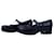 Novo com etiqueta Gucci Mary Jane sapatos de salto grosso T 39 Preto Couro  ref.567006