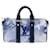 Louis Vuitton blauer Monogramm-Aquarell-Keepall XS Weiß Leder Leinwand Kalbähnliches Kalb  ref.567548