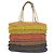 Borsa tote Jamin Puech in giallo, rafia arancione e marrone Multicolore