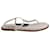 Timeless Chanel Quilted Thong Sandals in White Leather  ref.567730