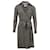 Diane Von Furstenberg Robe portefeuille à rayures avec motif de corde Interwind en soie noire  ref.567804