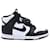 Nike Dunk High en cuero negro blanco  ref.567846