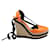 Espadrillas con zeppa e nastro alla caviglia Gucci in camoscio arancione Svezia  ref.568563
