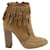 Aquazzura Tiger Lily Fringed Ankle Boots in Beige Suede  ref.568577