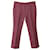 MSGM Pantaloni eleganti con motivo pied de poule in lana felpata rossa Rosso Sintetico  ref.568589
