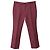 MSGM Houndstooth Cropped Dress Pants in Red Fleece Wool