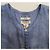 Canotta Christian Siriano in lino blu - vista 5