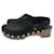 Christian Dior Clogs Black Leather  ref.569415