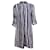 Hobbs stripe rayon dress. Size m 38 White Blue Viscose  ref.569664