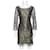 Diane Von Furstenberg DvF black and gold Zarita lace dress Golden  ref.569895