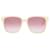 Alexander Mcqueen gafas de sol de acetato con montura cuadrada Blanco Fibra de celulosa  ref.570166