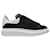 Alexander Mcqueen Oversized Sneakers in Black Leather and white Heel Pony-style calfskin  ref.570352