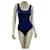 Chanel Club Navy one piece Swimsuit Sz.38 Dark blue Polyamide  ref.570457