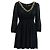 Alice + Olivia Abito con scollo a paillettes Alice & Olivia in seta blu navy
