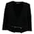 Chaqueta de lana negra con ribete de cremallera y mangas hasta el codo de Sandro Paris Negro Algodón  ref.570540