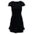 Alice + Olivia Robe en dentelle à manches courtes en polyester noir  ref.570550