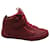 Giuseppe Zanotti High Top Sneakers in Red Leather  ref.570557