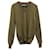 Maison Martin Margiela Maison Margiela Sweatshirt mit V-Ausschnitt und Ellenbogen-Patch aus brauner Wolle  ref.570571