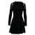 Alice + Olivia Lace Collar Short Dress in Black Viscose Polyester  ref.570588