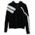 Neil Barrett Geometric Print Zip Up Hooded Jacket in Black Lyocell  ref.570589