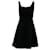 Theory Ärmelloses Kleid mit eckigem Ausschnitt in schwarzem Triacetat Synthetisch  ref.570611