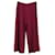 Theory Henriet K Lustrate Wide-Leg Cropped Pants in Maroon Rayon Brown Red Cellulose fibre  ref.570628