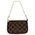 Louis Vuitton Mini Pochette in Damier Ebene Brown Cloth  ref.570682