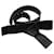 Lanvin Steppgürtel mit Schleife aus schwarzem Leder  ref.570687