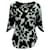 Blusa con estampado de mariposas en seda negra y blanca Retta de Diane Von Furstenberg Negro  ref.570720