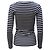 T-shirt manches longues rayé Vince en coton bleu marine - vue 2