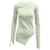 Helmut Lang Twisted Rib Asymmetric Sweater in White Paper Yarn Cream Cellulose fibre  ref.570756